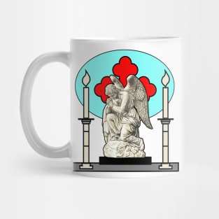 Gothic sad angel at the altar Mug